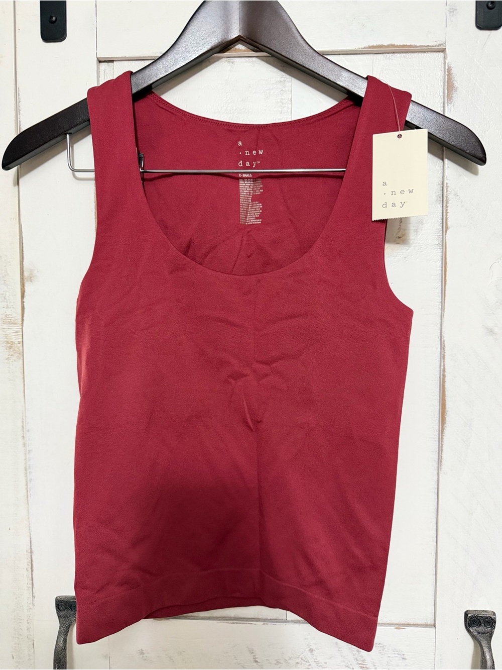 a new day Red Scoop Neck Tank Top
